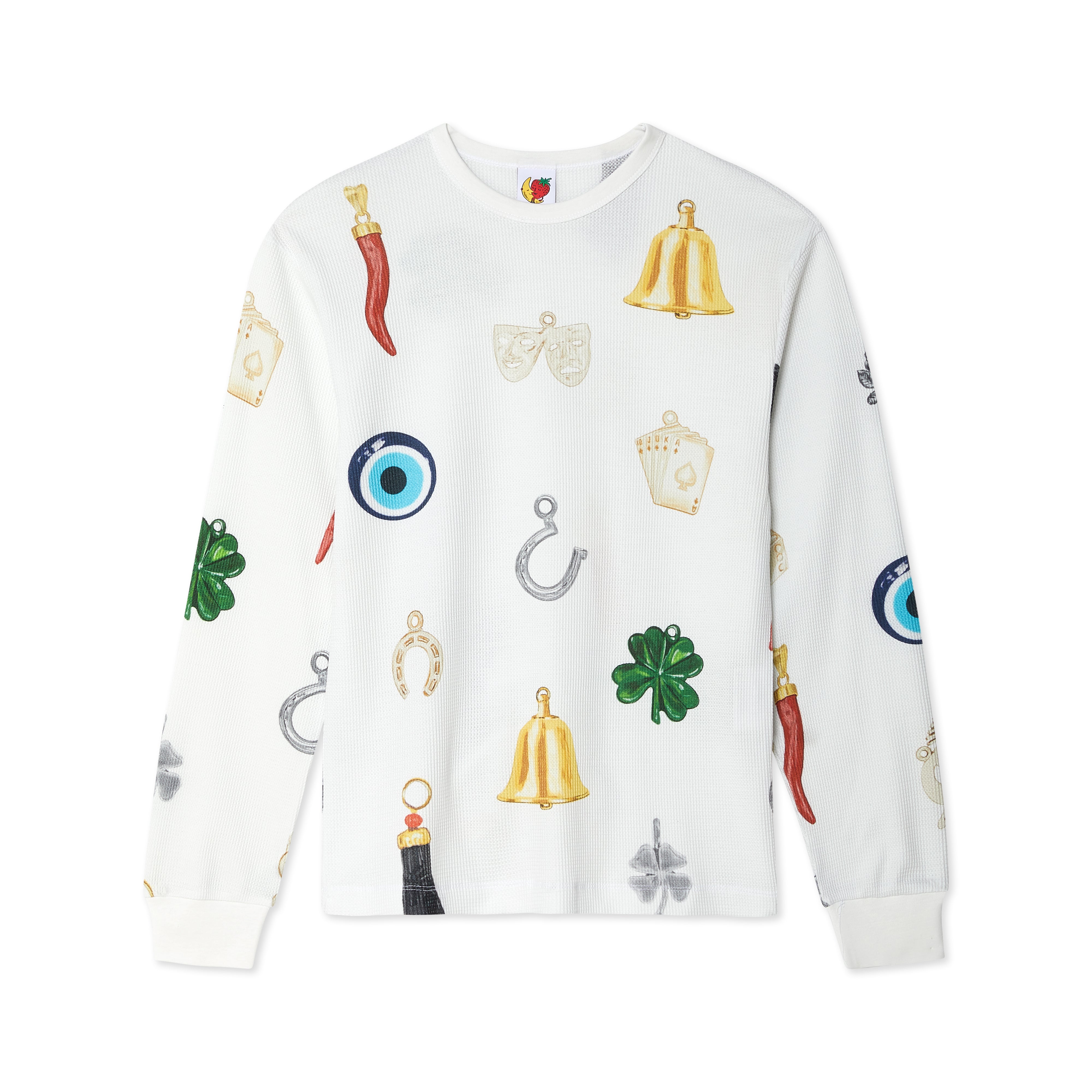 CHARM WAFFLE LONG-SLEEVE T-SHIRT KNIT