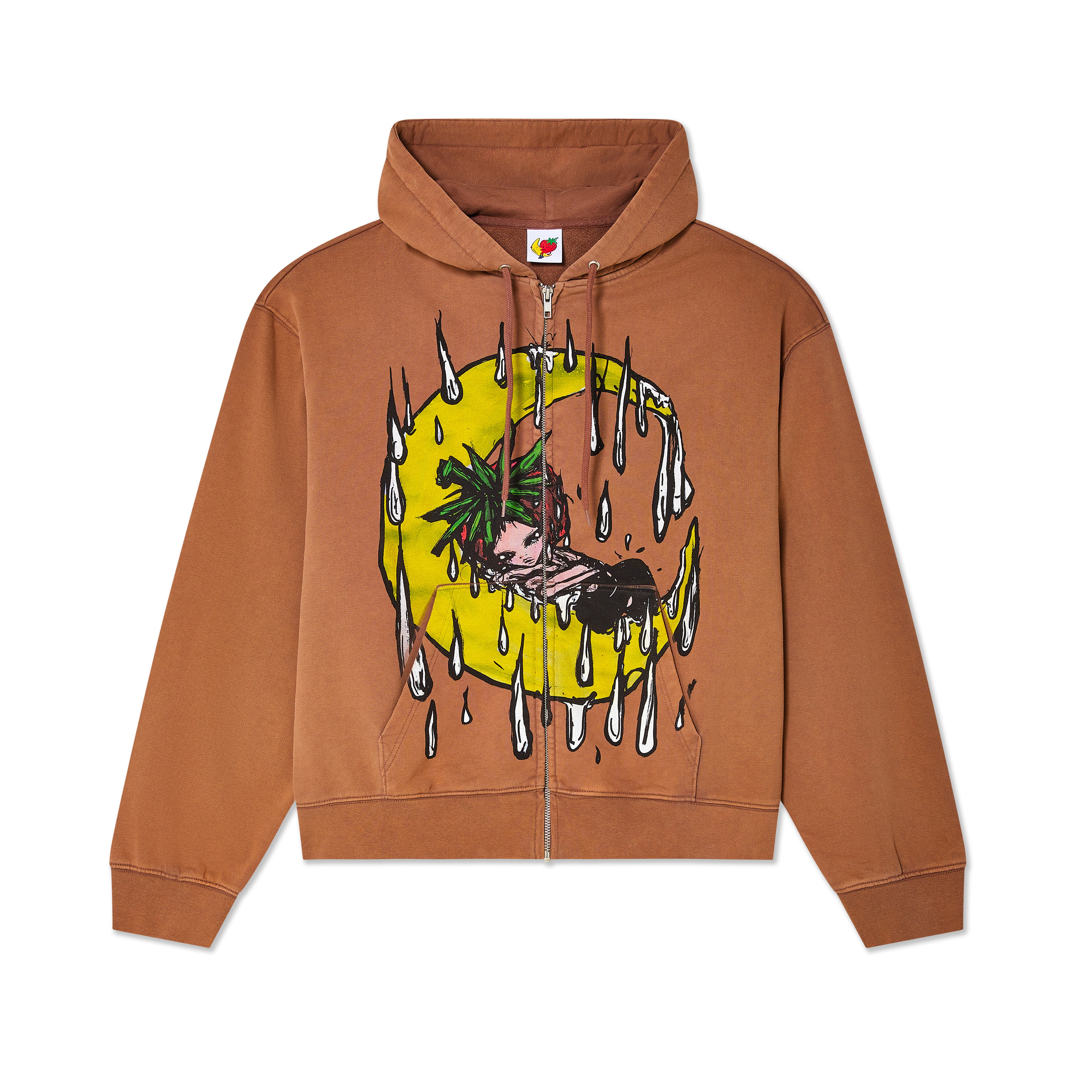 スウェット・トレーナー Sky High Farm Workwear UNISEX ERI ZIP UP HOODIE KNIT (55125) ERI ZIP UP HOODIE KNIT - BROWN – Sky High Farm Goods