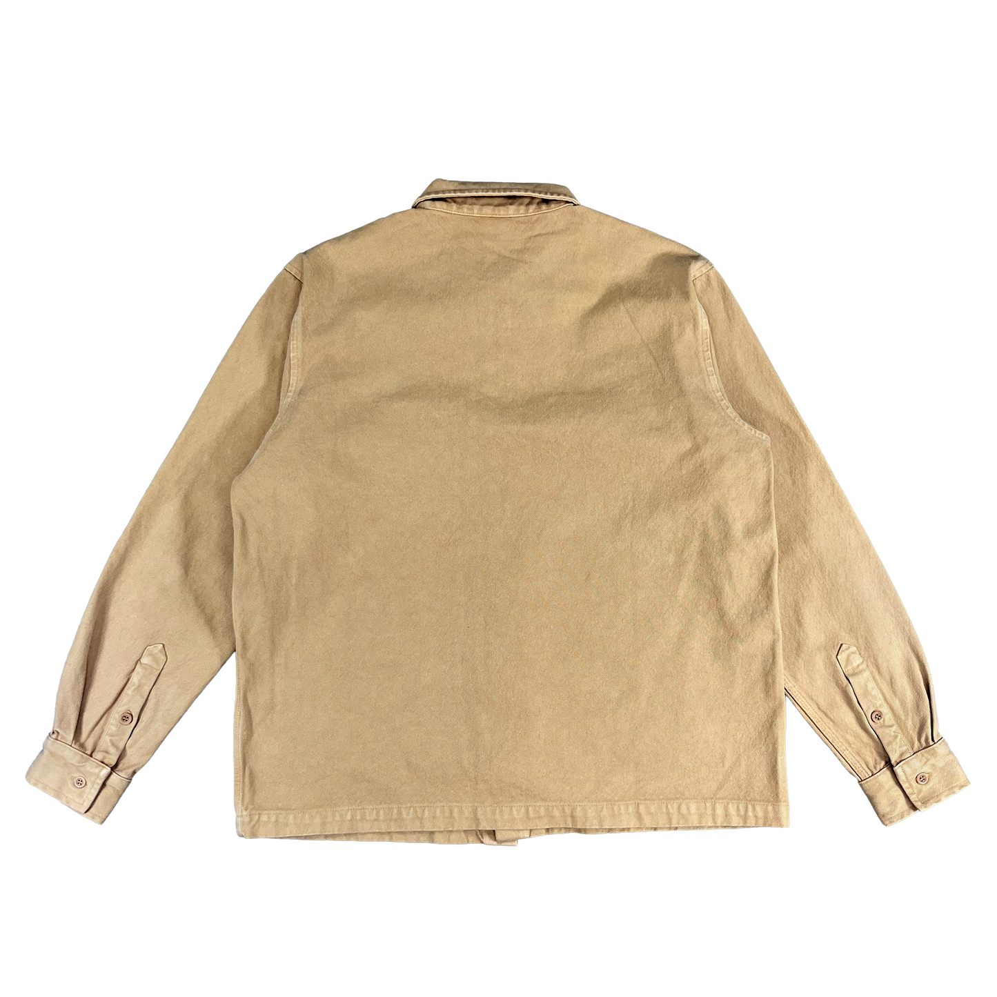 BEIGE CANVAS WORK OVERSHIRT