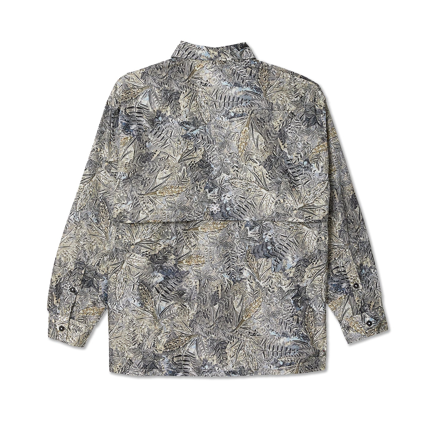 SILVER CAMO BUTTON UP SHIRT