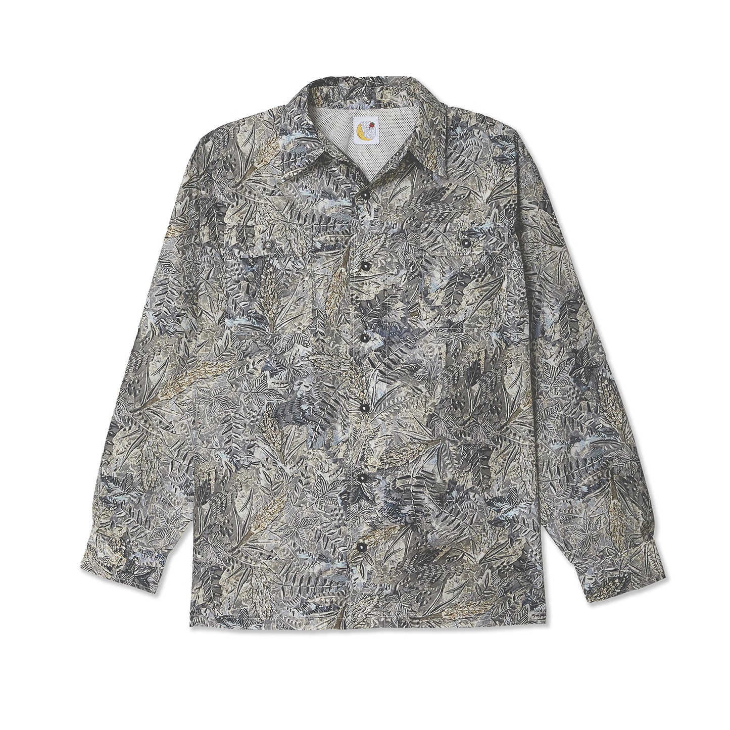 SILVER CAMO BUTTON UP SHIRT