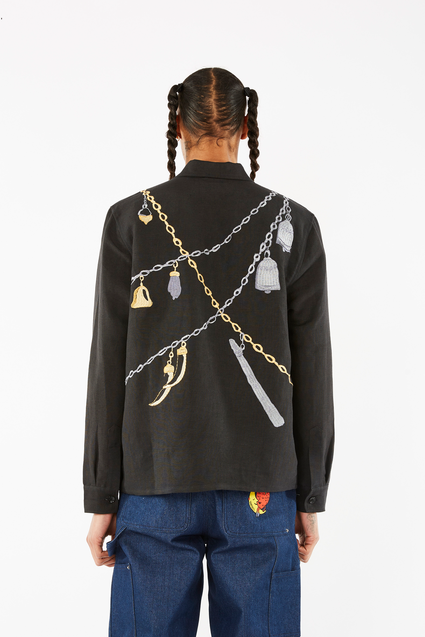 CHAIN EMBROIDERED SHIRT WOVEN