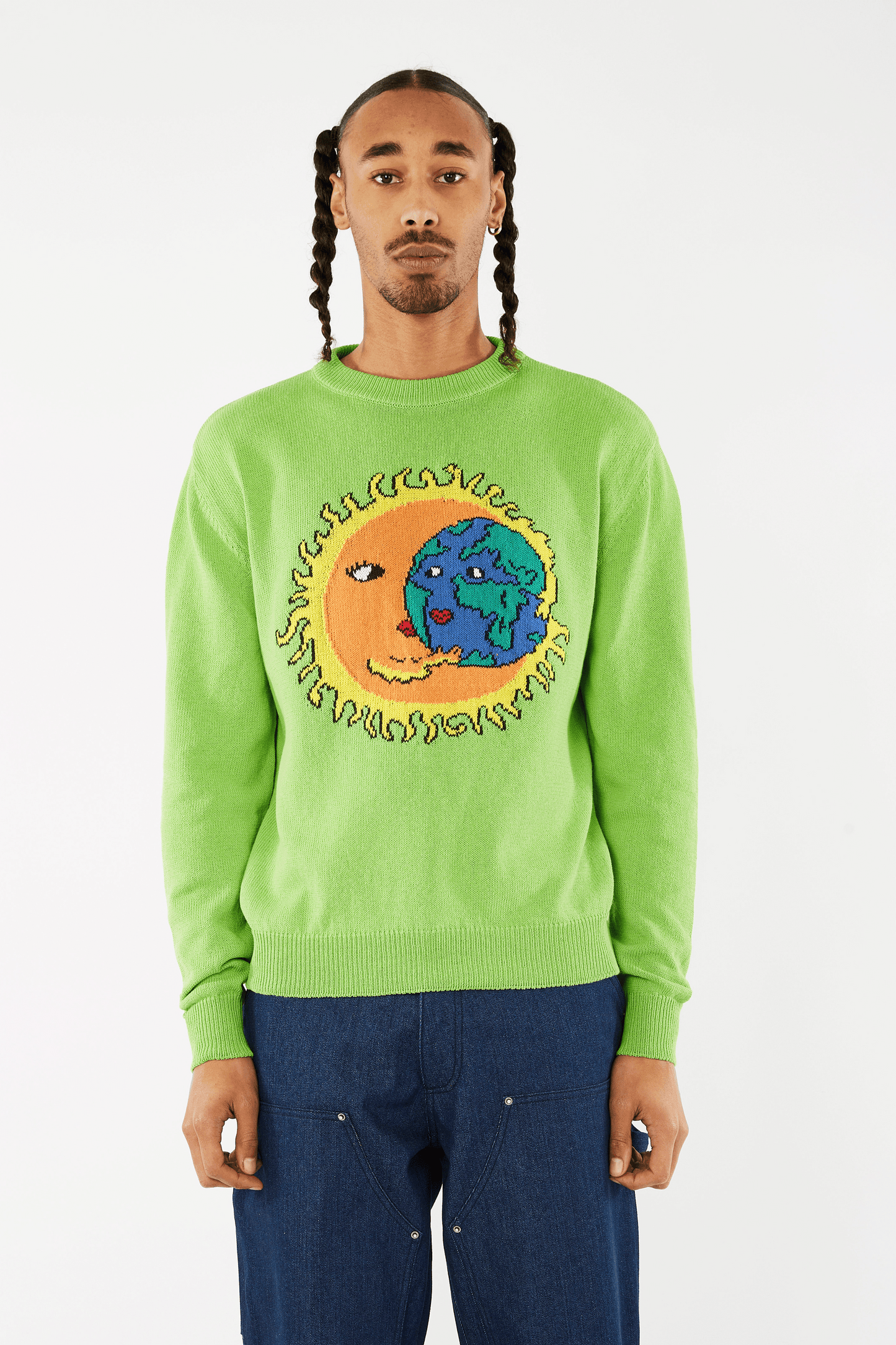 SUN AND EARTH SWEATER KNIT - GREEN