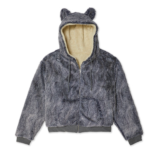 REVERSIBLE WOLF AND SHEEP HOODIE KNIT
