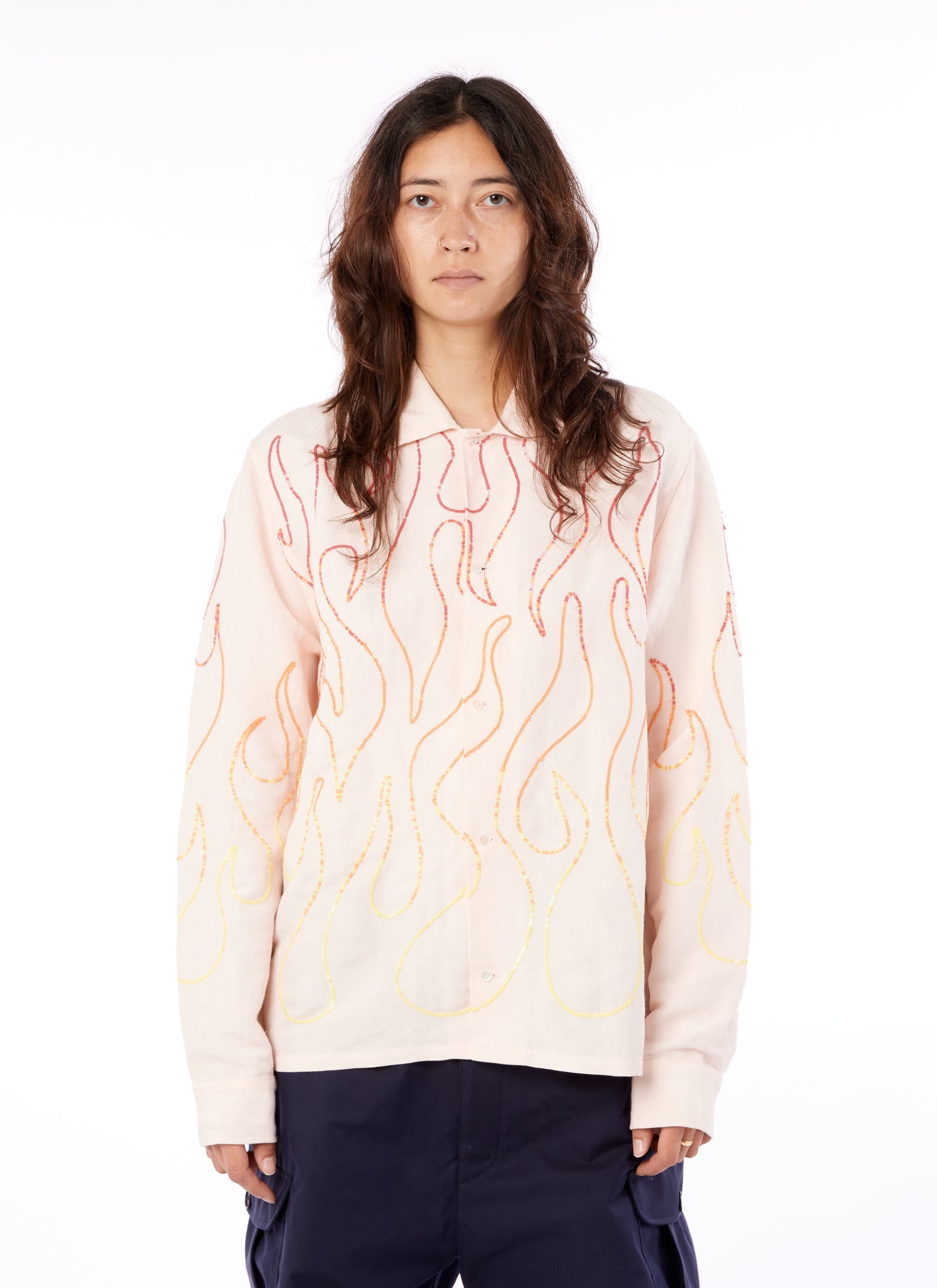 FLAME EMBROIDERED SHIRT