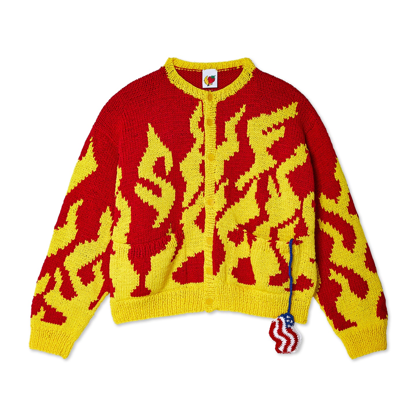 FLAME HAND-KNIT CARDIGAN KNIT