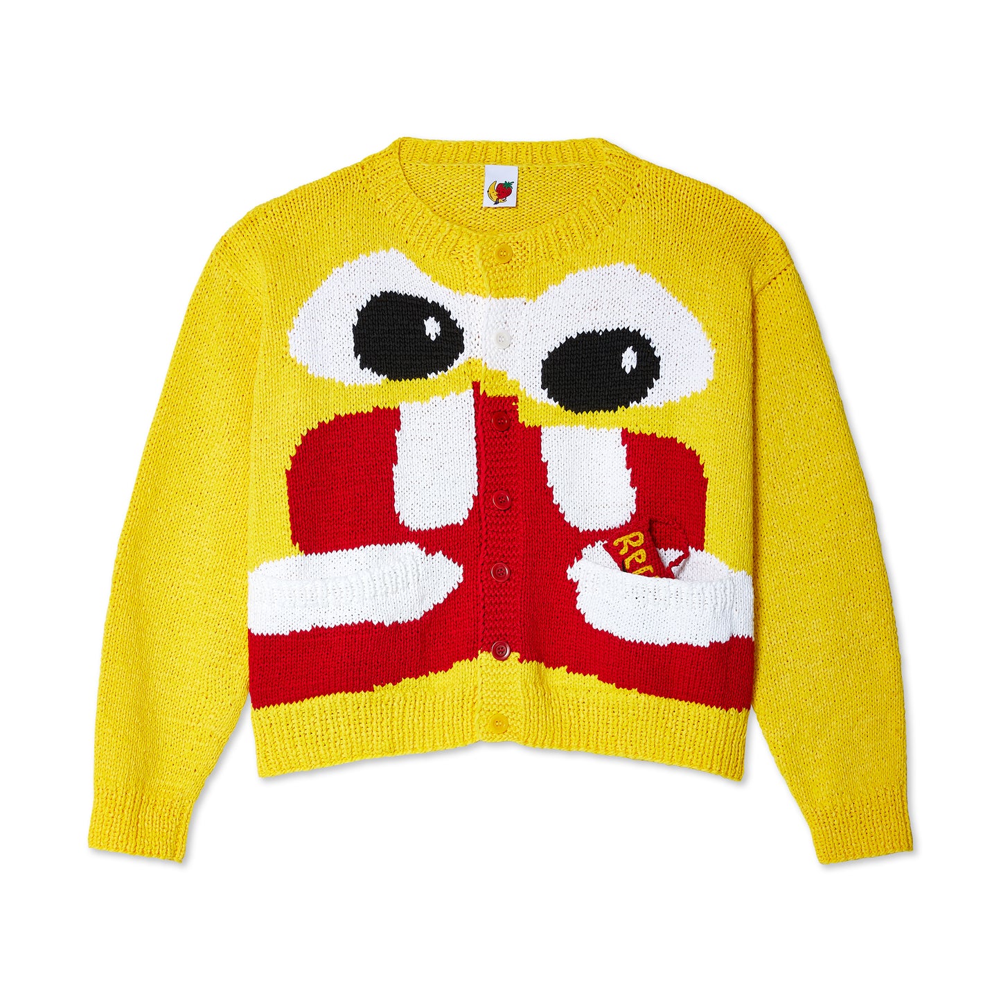 ICE CREAM HAND KNIT CARDIGAN KNIT - YELLOW