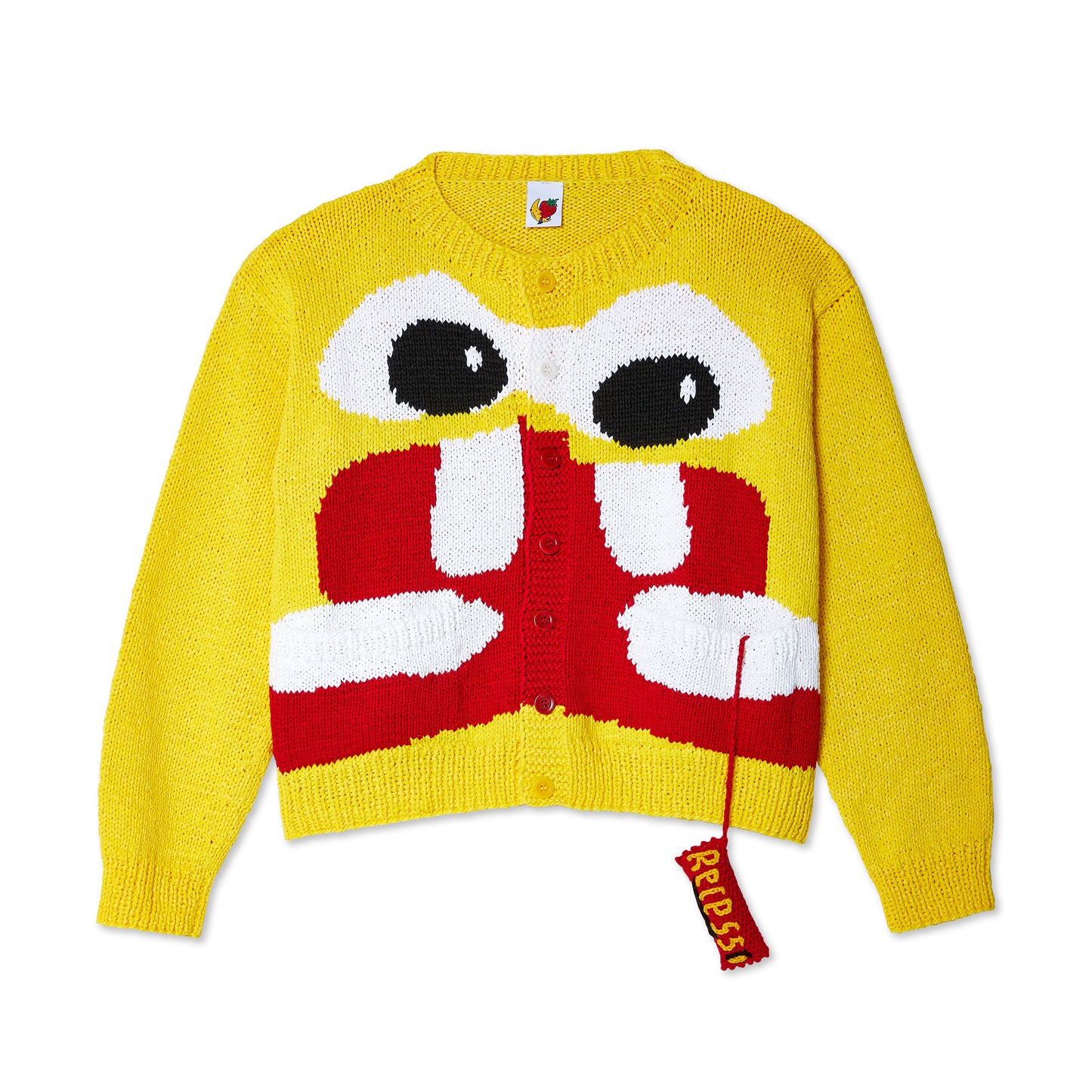 ICE CREAM HAND KNIT CARDIGAN KNIT - YELLOW