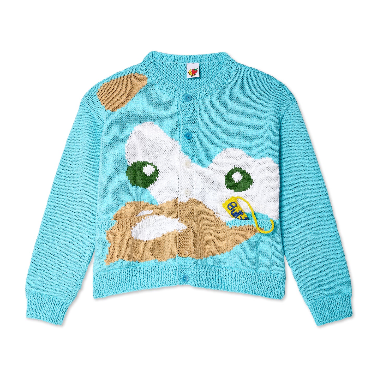 ICE CREAM HAND KNIT CARDIGAN KNIT - BLUE