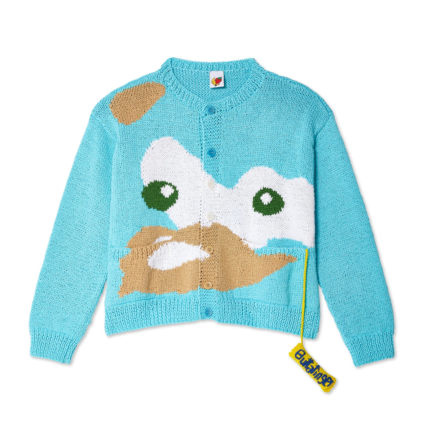 ICE CREAM HAND KNIT CARDIGAN KNIT - BLUE