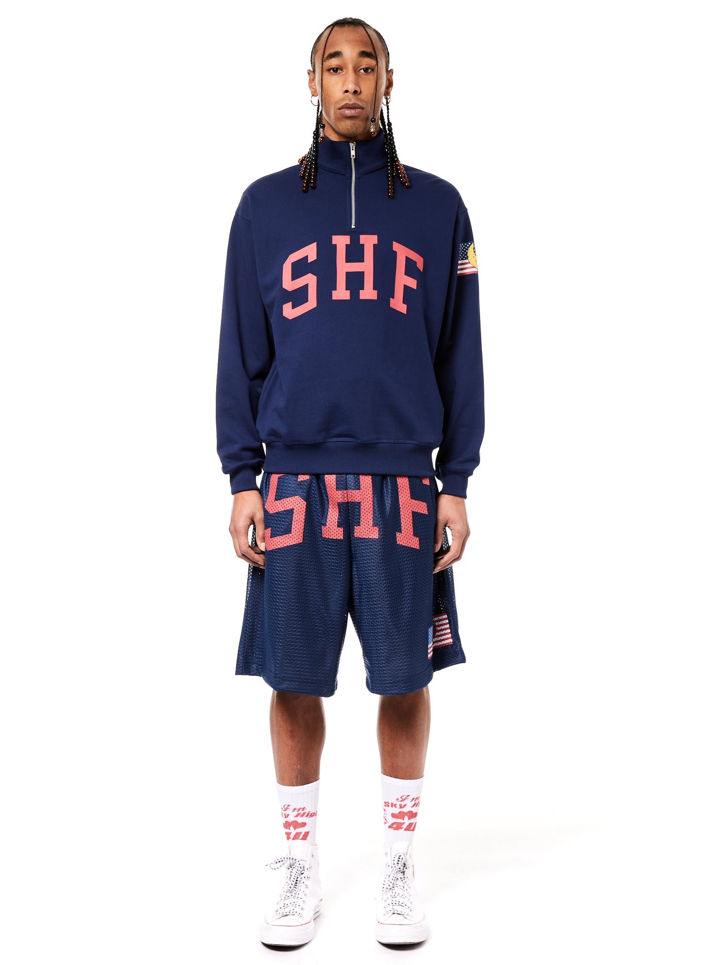 SHF 1/4 ZIP SWEATER KNIT