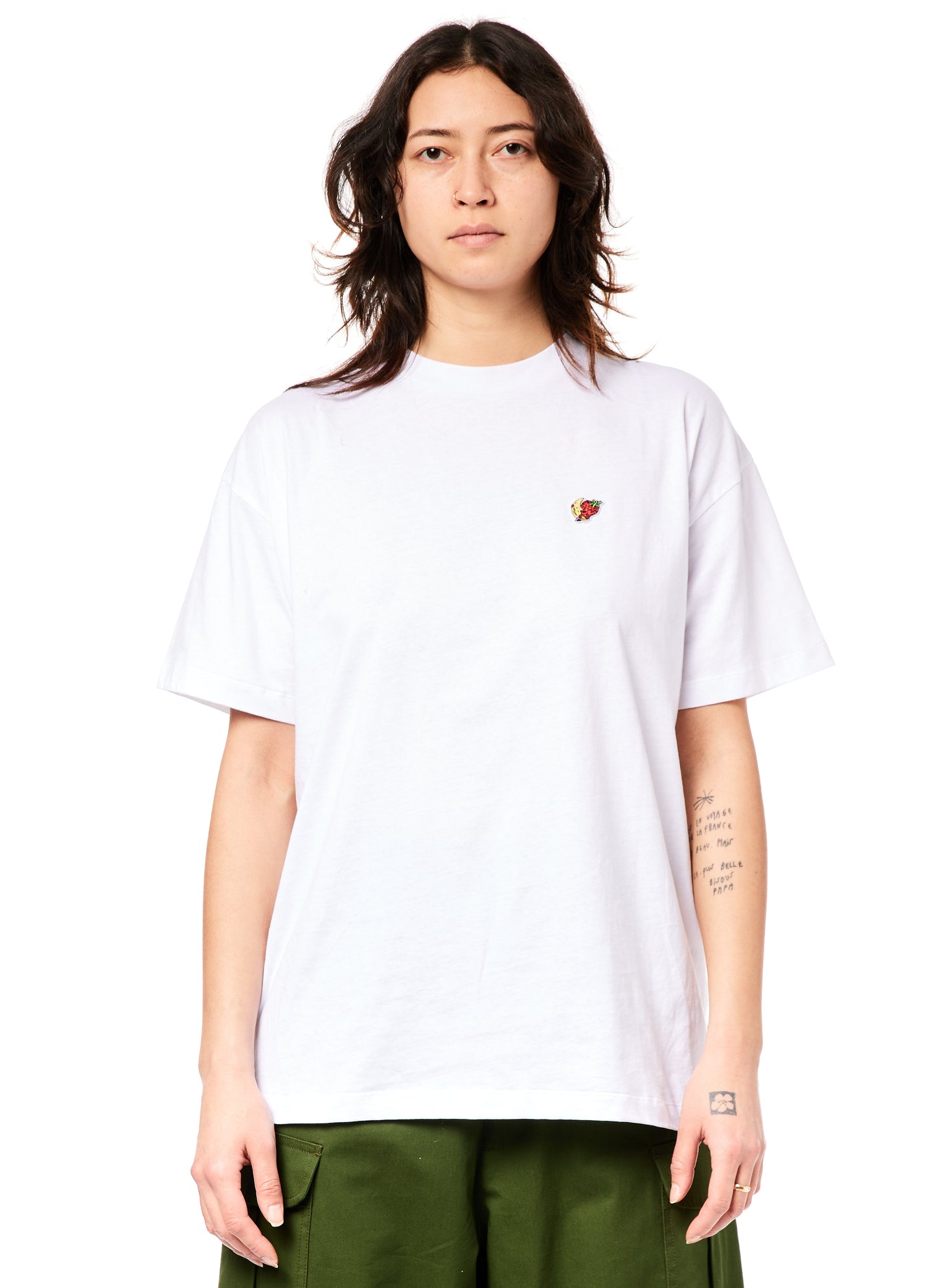 STRAWBERRY MOON PERENNIAL TSHIRT KNIT - WHITE