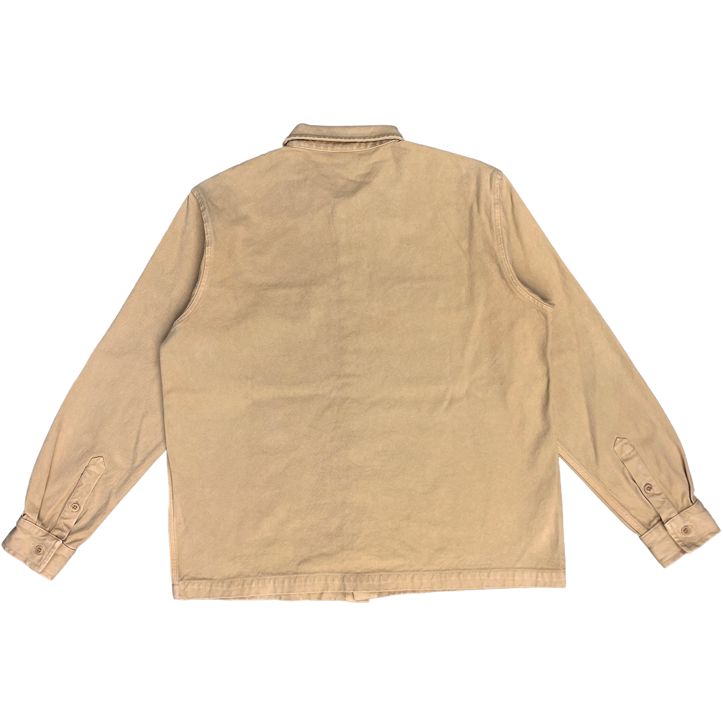 BEIGE CANVAS WORK OVERSHIRT