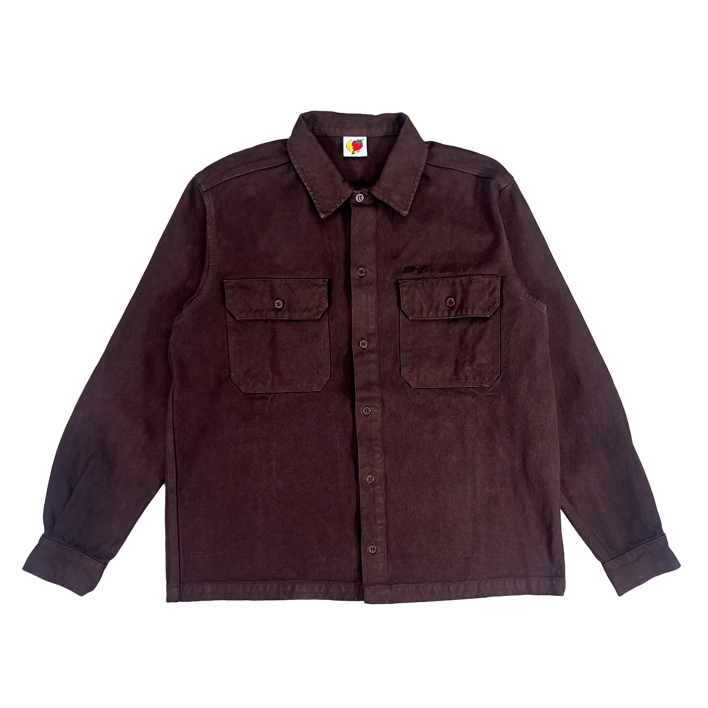 BROWN CANVAS WORK OVERSHIRT