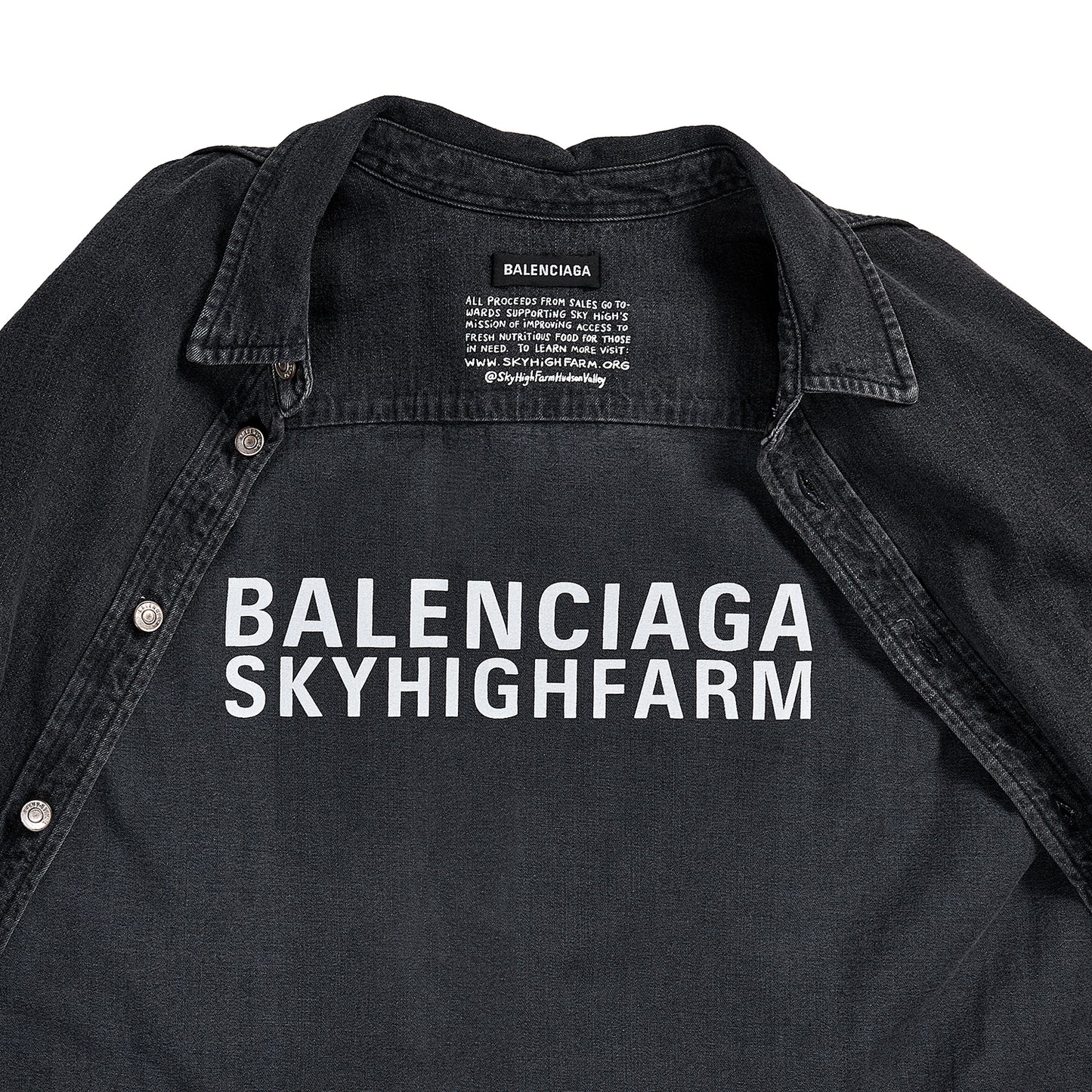 BALENCIAGA X SKY HIGH FARM DENIM SHIRT - LAMB
