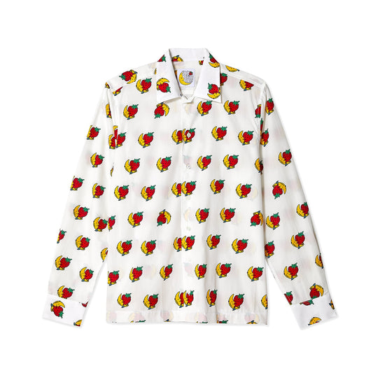 Sky High Farm Workwear Strawberry Allover Print Long Sleeve Shirt Front