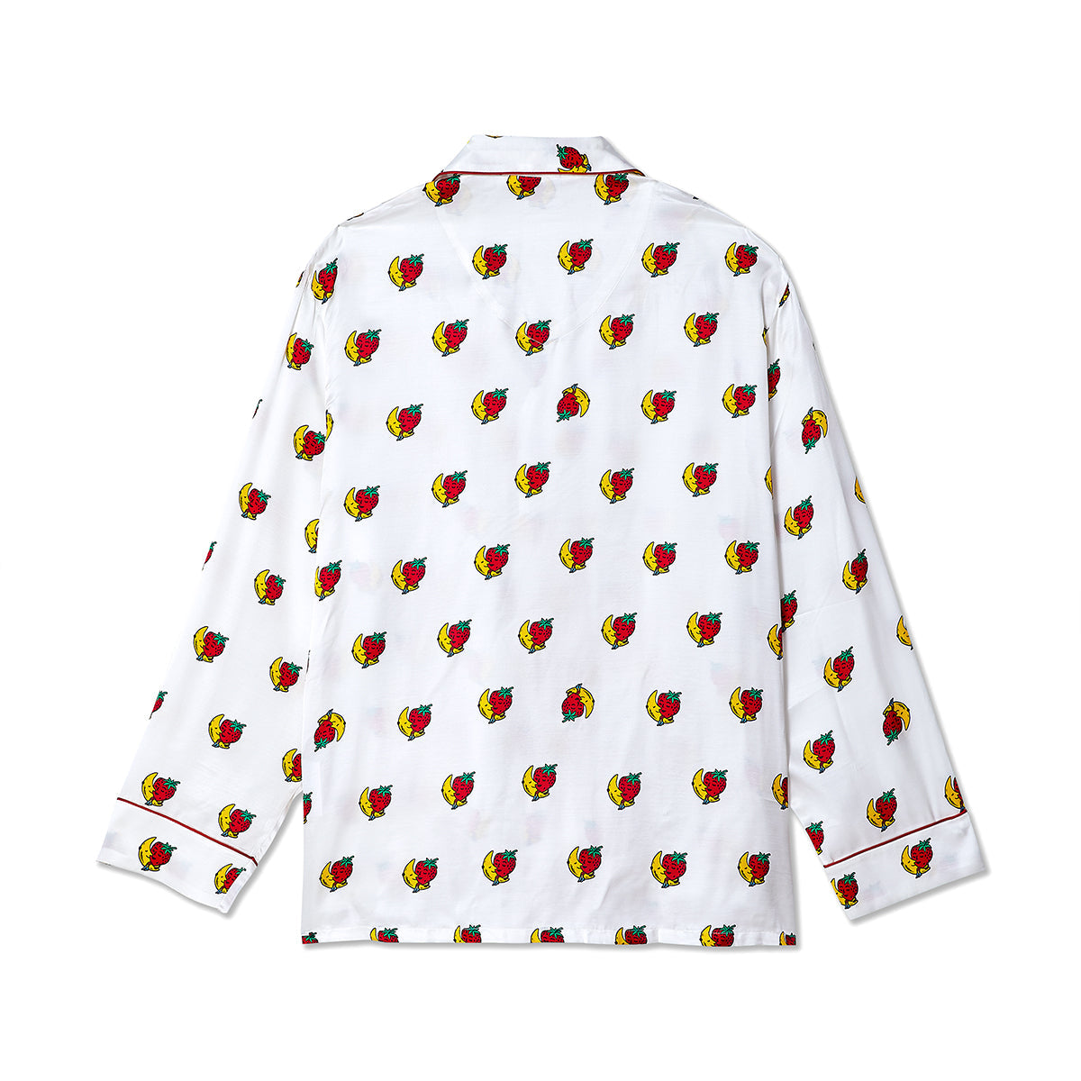 STRAWBERRY & MOON PRINTED PAJAMA SHIRT