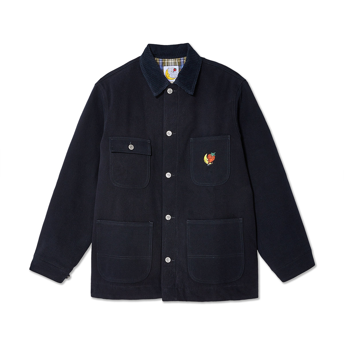 CANVAS EMBROIDERED WORKWEAR CHORE COAT